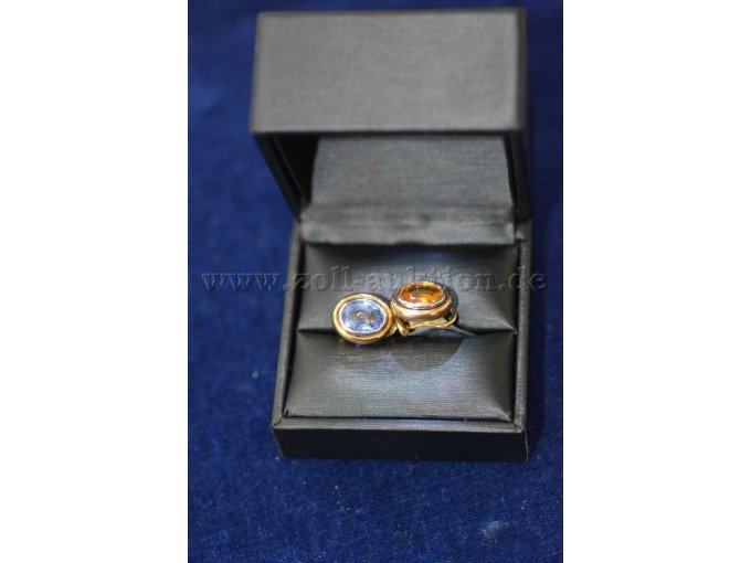 mit blauem und
gelbem Saphir
zus. ca. 7,5 ct.