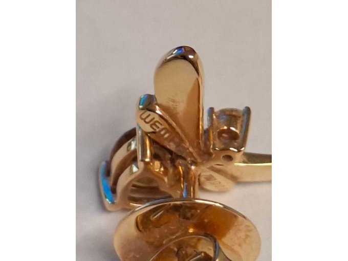 1 Paar Ohrstecker *** 18 Karat Rosegold *** mit Besatz drei kl. Brillanten **Wempe – foto 4 – kavel bij Zoll-Auktion, München