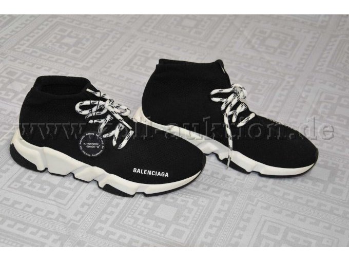 1 Paar Sneaker Gr 40 „Balanciaga“ Wmns Speed Lace Up Trainer Black - neuwertig