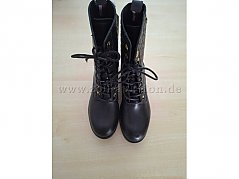 Tommy Hilfiger TH Monogram Biker Boots Leder Schwarz