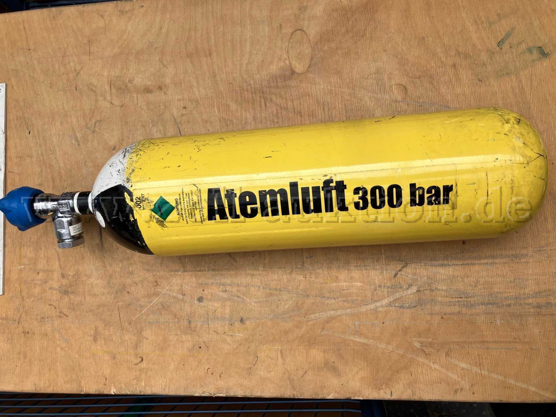 6l Atemluft-Stahlflasche mit Abströmsicherung