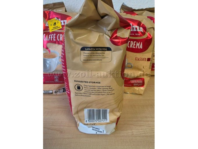1 verpakking met 7 x Caffe Crema Classico Lavazza hele bonen, intensiteit 7/10, nieuw – foto 4 – kavel bij Zoll-Auktion, Ludwigshafen am Rhein