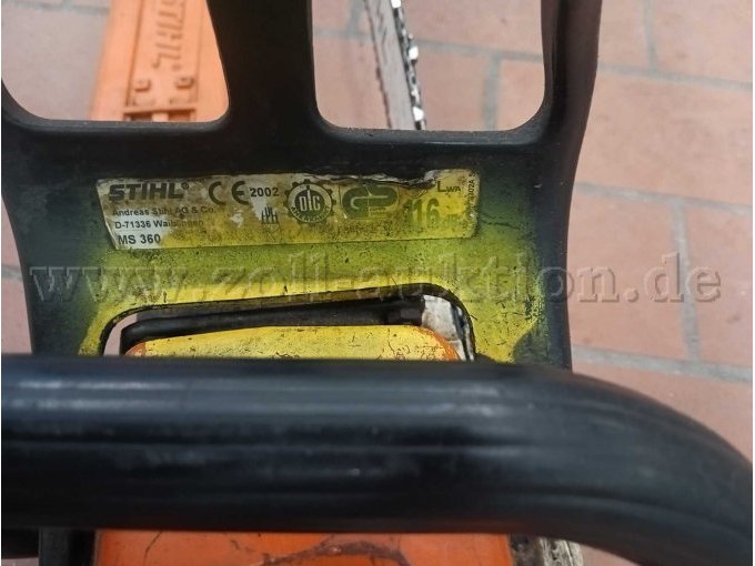 MS 360 von Typenschild