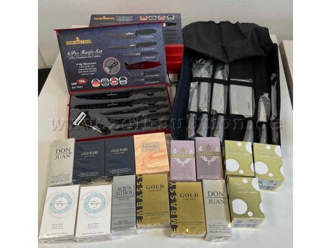 Parfums und Messer-Sets
