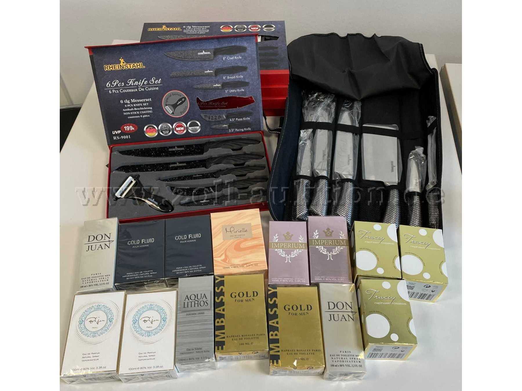 Parfums und Messer-Sets