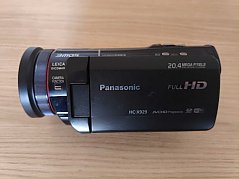 Ansicht Panasonic Camcorder HC-X 929 EG-K schwarz seitlich