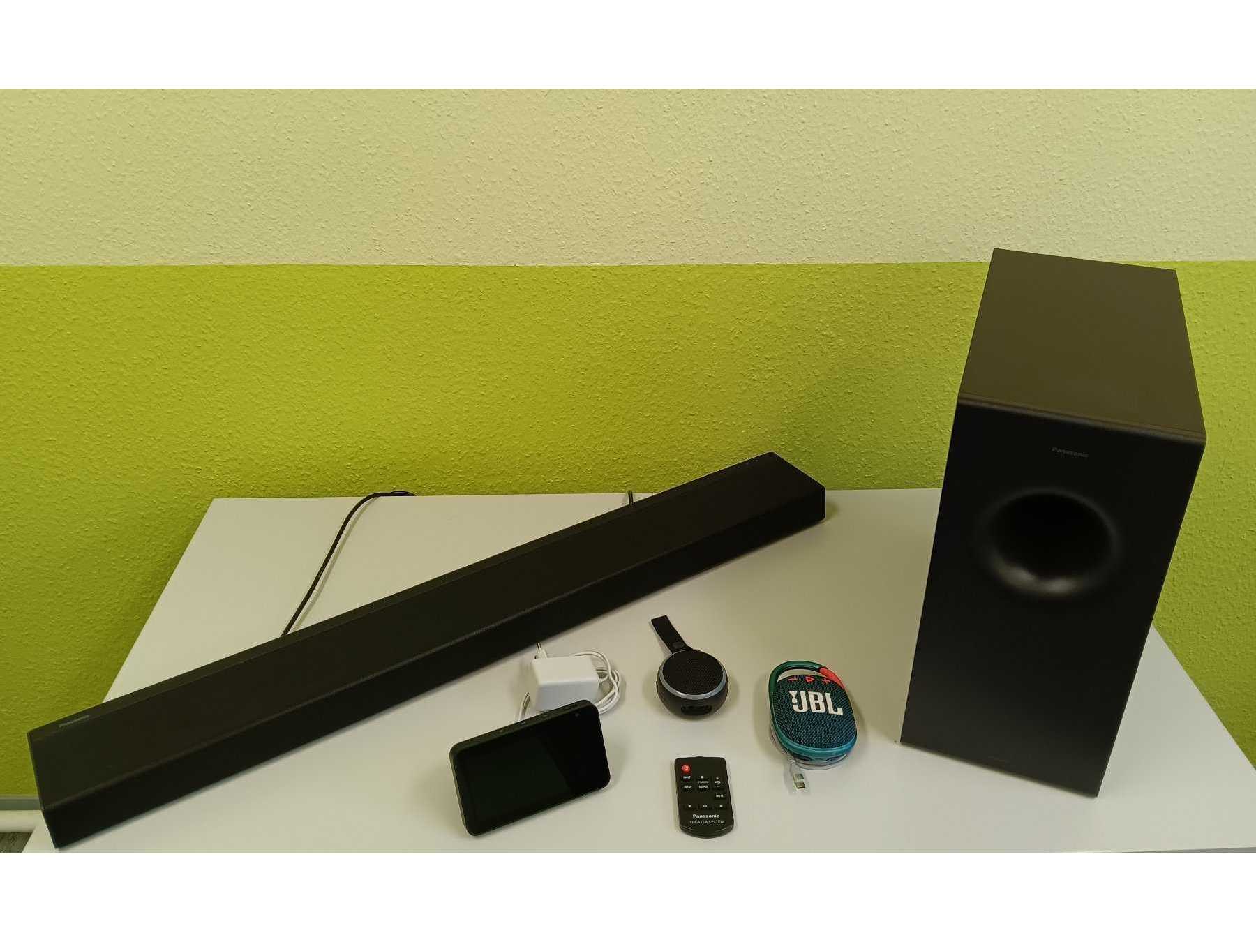 Panasonic Soundbar mit Subwoofer, Amazon Echo, JBL Lautsprecher & Silvercrest Lautsprecher