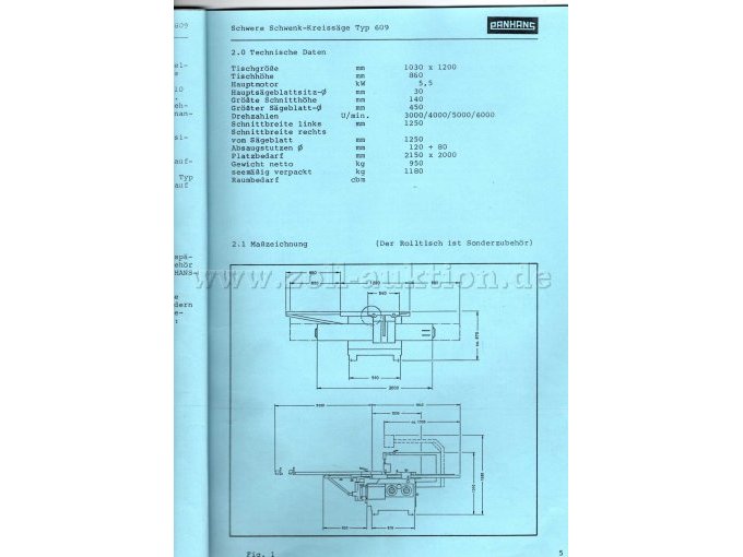 Technische Daten und Maßzeichnung