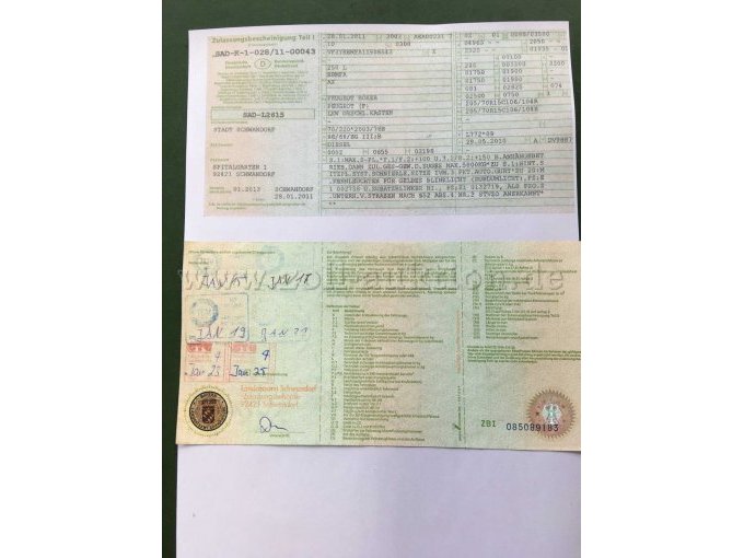 Zulassungsbescheinigung Teil 1