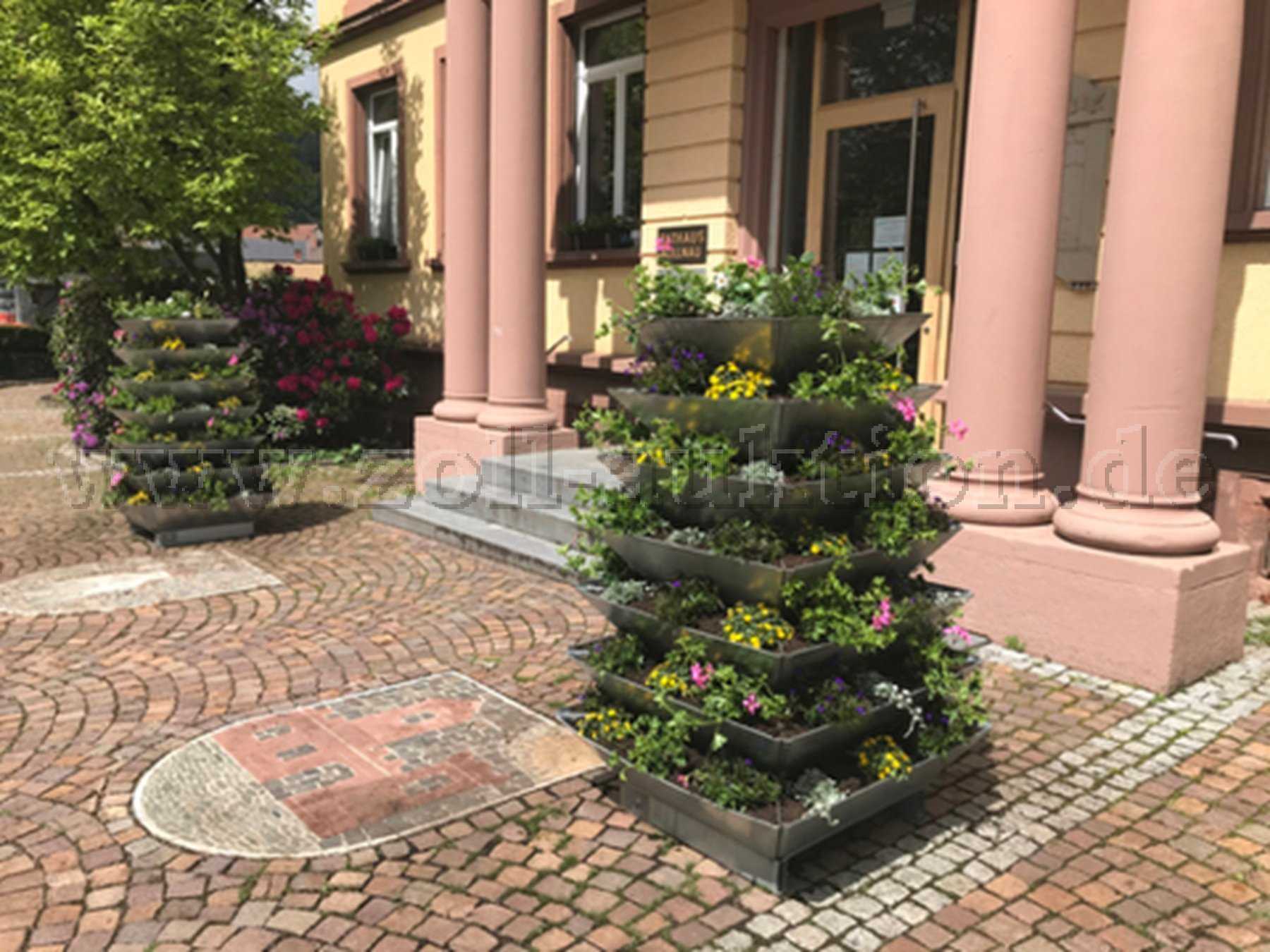Bepflanzt vor Eingangsbereich