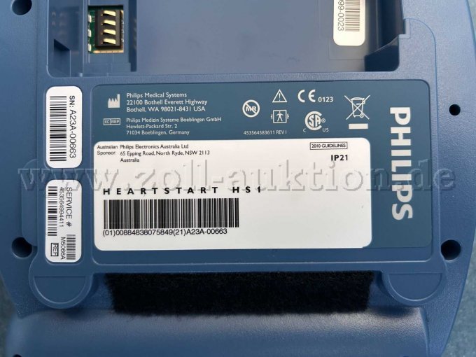 1 Philips HS1 Heartstart Defibrilator – foto 7 – kavel bij Zoll-Auktion, Lörrach