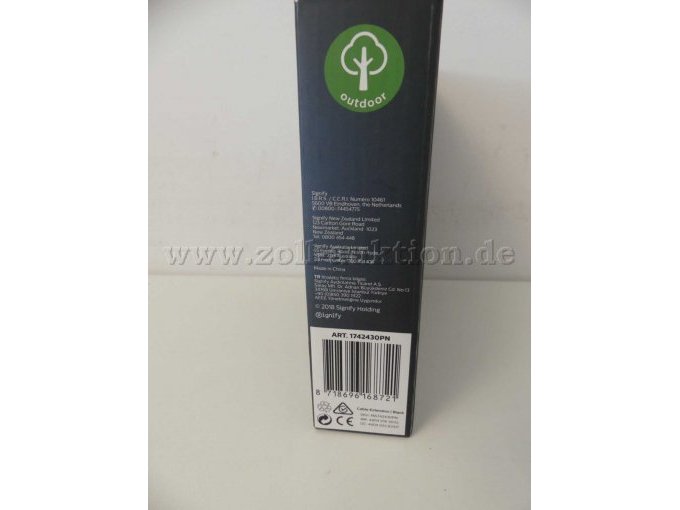 Ansicht Karton Verlängerungskabel seitlich