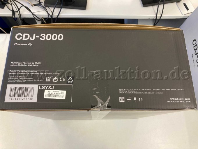 CE-Kennung und Seriennummer