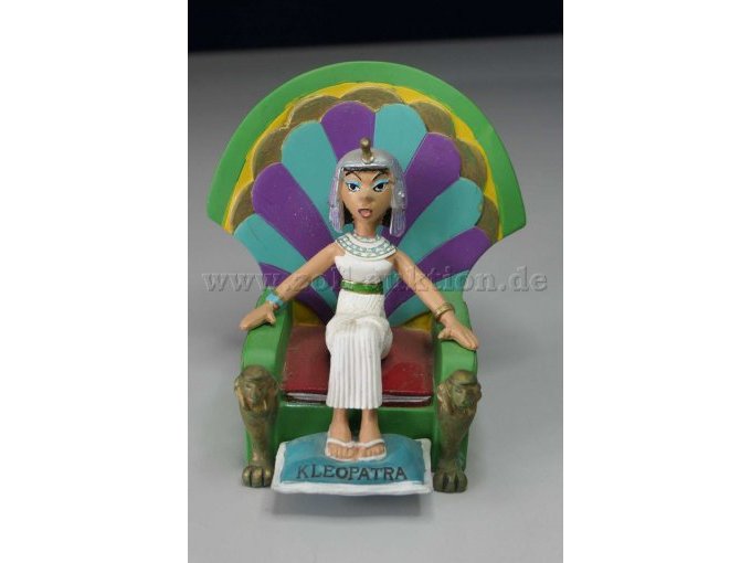 Plastoy Sammelfigur "Kleopatra mit Thron" Gesamtansicht von vorne