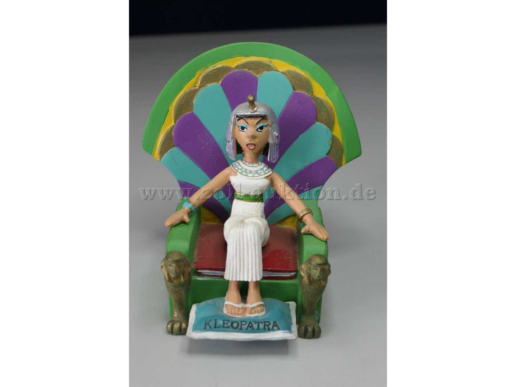 Plastoy Sammelfigur "Kleopatra mit Thron" Gesamtansicht von vorne