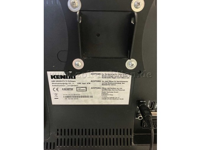 Typenschild Fernseher