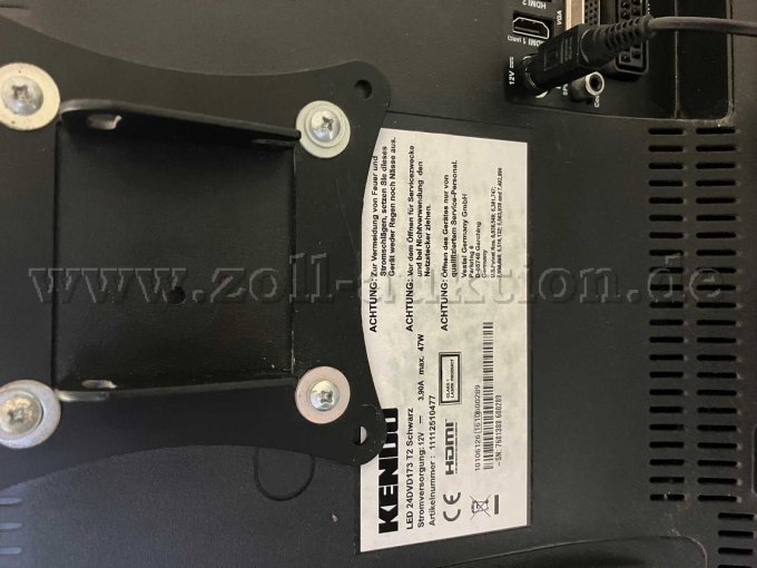 Typenschild Fernseher