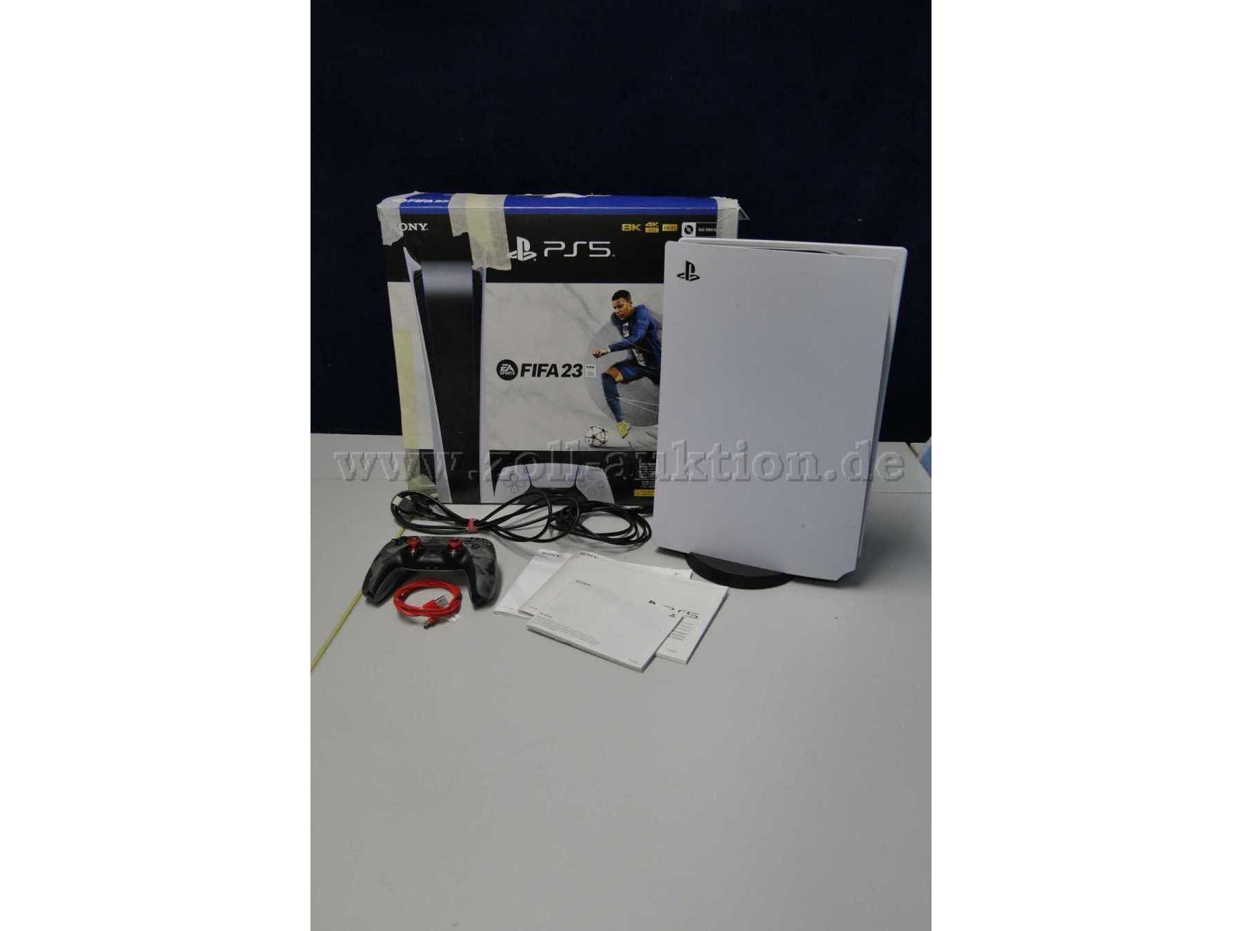 Playstation 5 Digital Edition (CFI-1216B) grau, 825 GB incl. 1 Controller Gesamtansicht