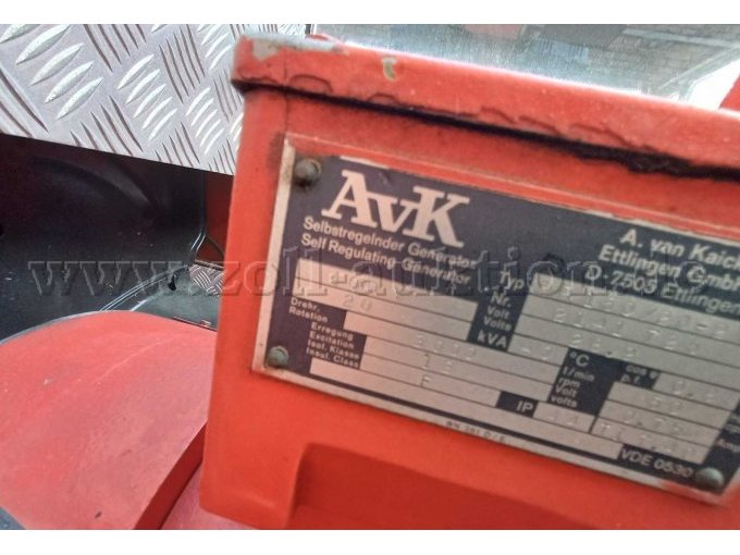 Typenschild Stromerzeuger