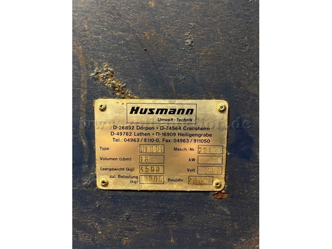 Detailbild Typenschild Presscontainer