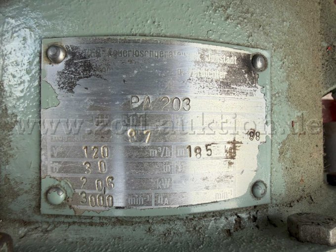 1 Pumpenaggregat PA 203 (1988) VEB Feuerlöschgerätewerk Jöhstadt – foto 5 – kavel bij Zoll-Auktion, Großräschen