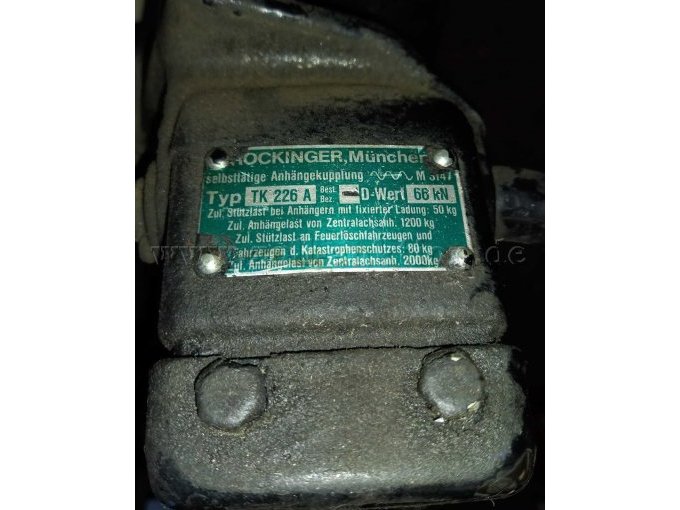 Typenschild Anhängerkupplung