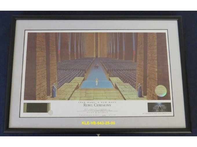 Ralph McQuarrie signierte Star Wars Lithographie „A New Hope“ – „Rebel Ceremony“ (388/2.500)