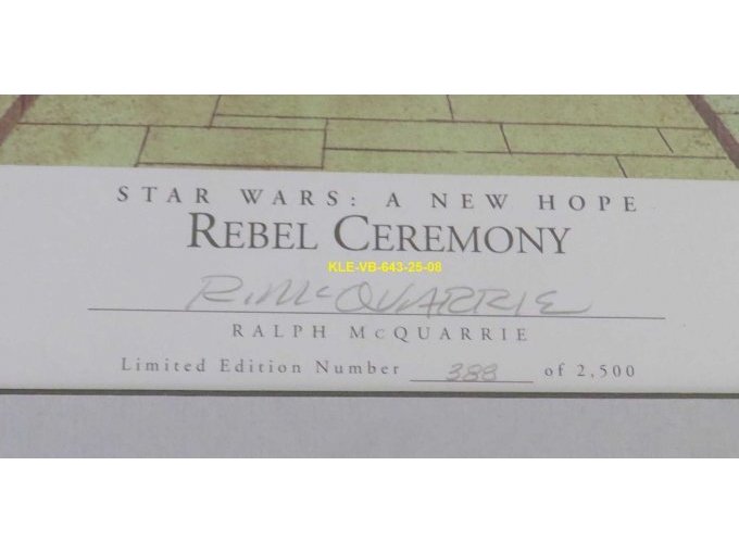 Signatur und Hinweis auf Limited Edition 388 / 2.500