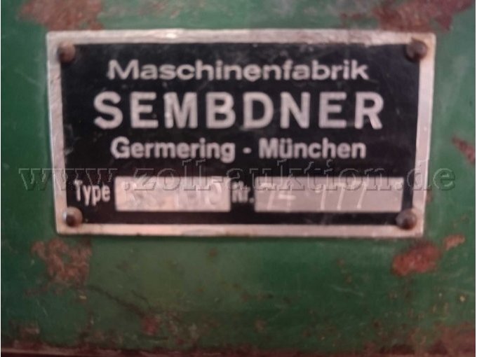 Typenschild Maschine