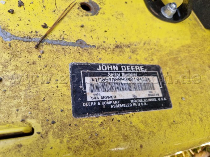 Typenschild Mähwerk