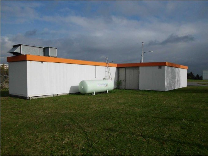 Ansicht Süd- und Westseiten Gebäude