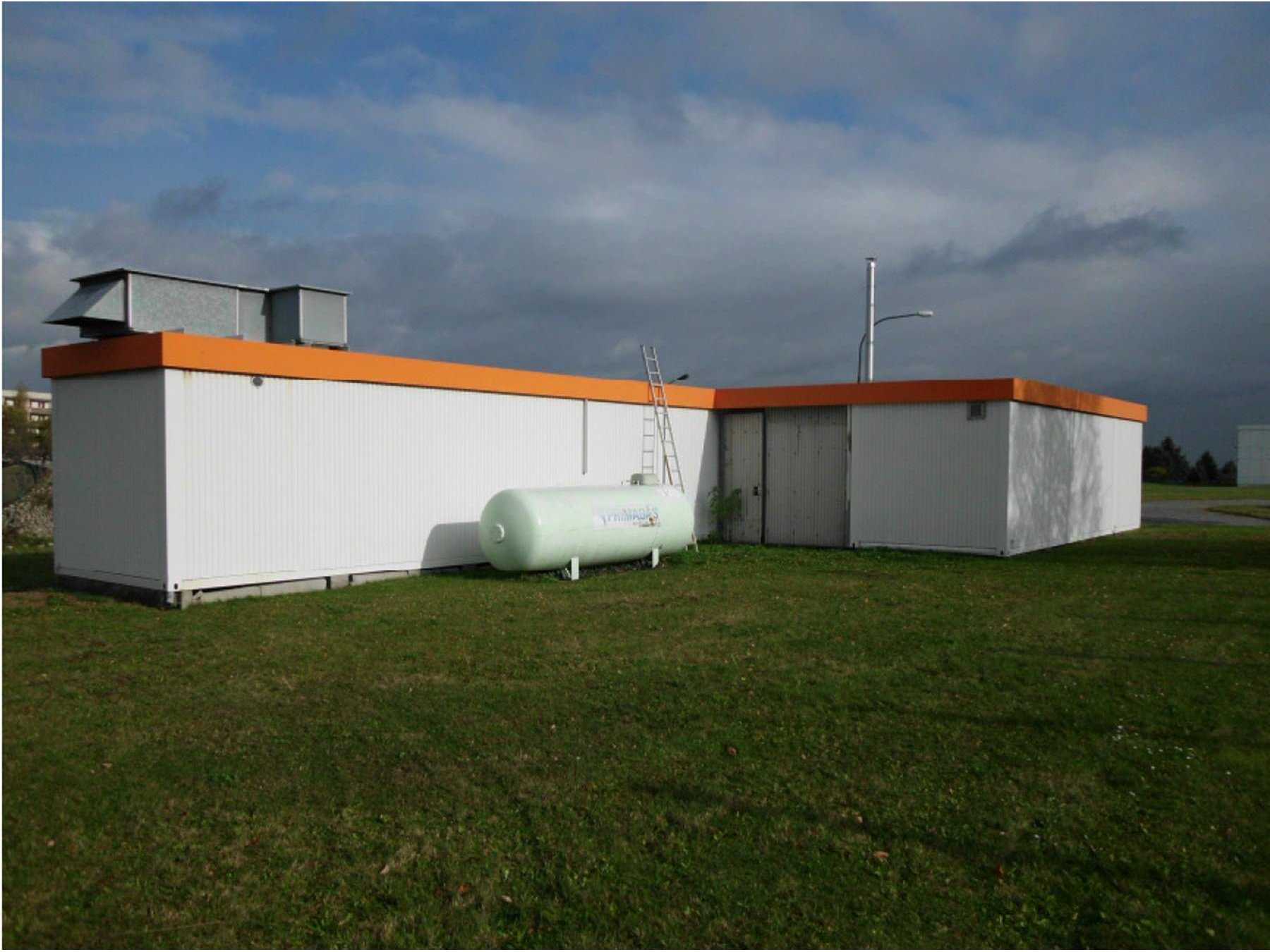 Ansicht Süd- und Westseiten Gebäude