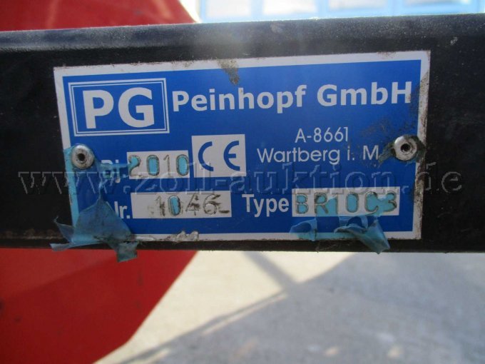 Bandrechen, Typenschild mit CE-Kennzeichnung