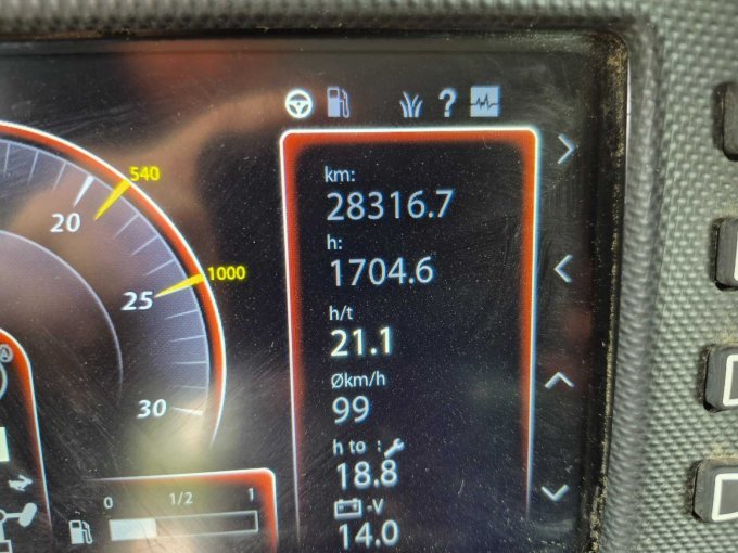 Kilometer- und Stundenanzeige