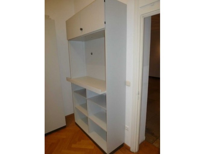 Regalschrank 6 OH lichtgrau Seitenansicht