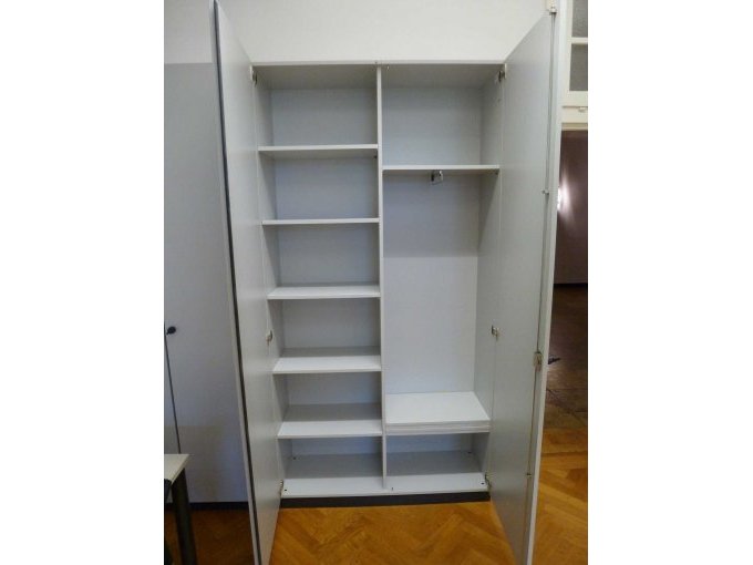 Regalschrank 6 OH lichtgrau Innenansicht