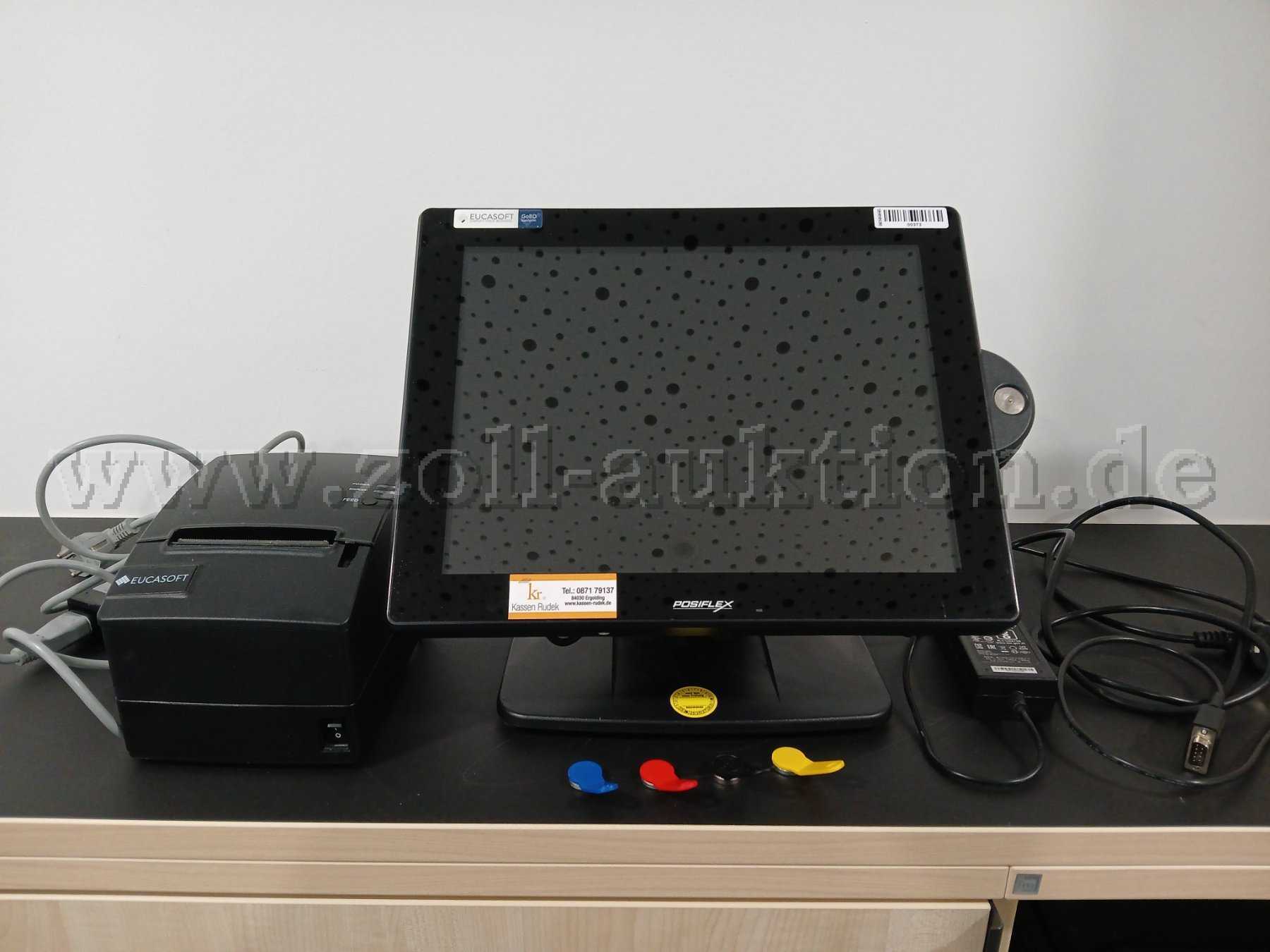 Display mit Bondrucker und Bedienungsschlüssel