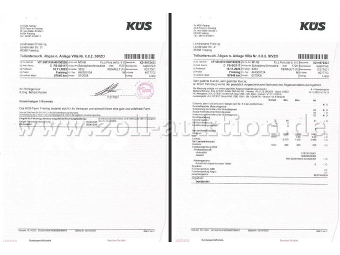 Hauptuntersuchung Seiten 3 und 4