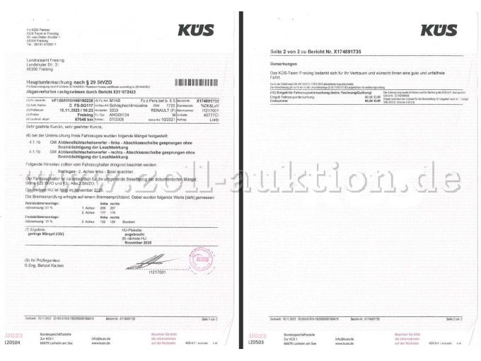 Hauptuntersuchung Seiten 1 und 2