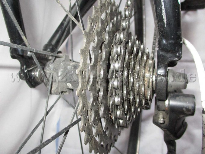 Teilansicht Hinterrad mit Zahnräder