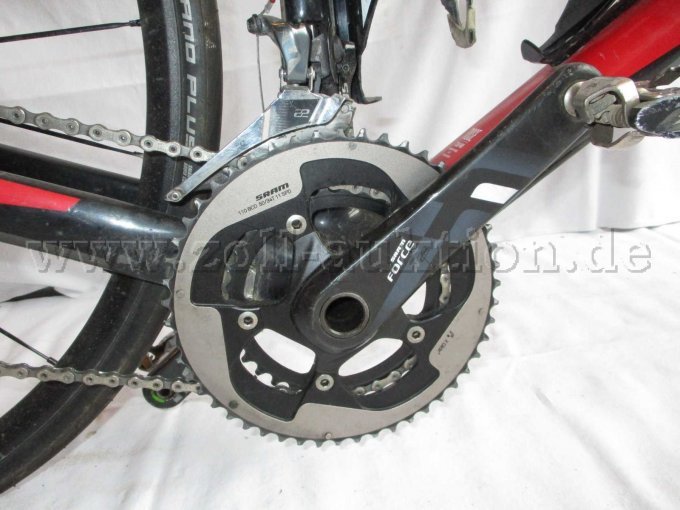 Ansicht Sram Force Umwerfer mit Sram Kettenblätter
