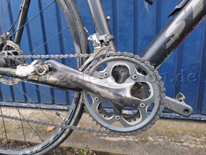 Detailansicht Pedale und Kurbel