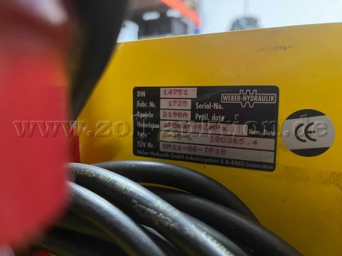 Typenschild Aggregat