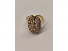 Ring 18 Karat Gelbgold mit Besatz 8-Kant-Diamanten