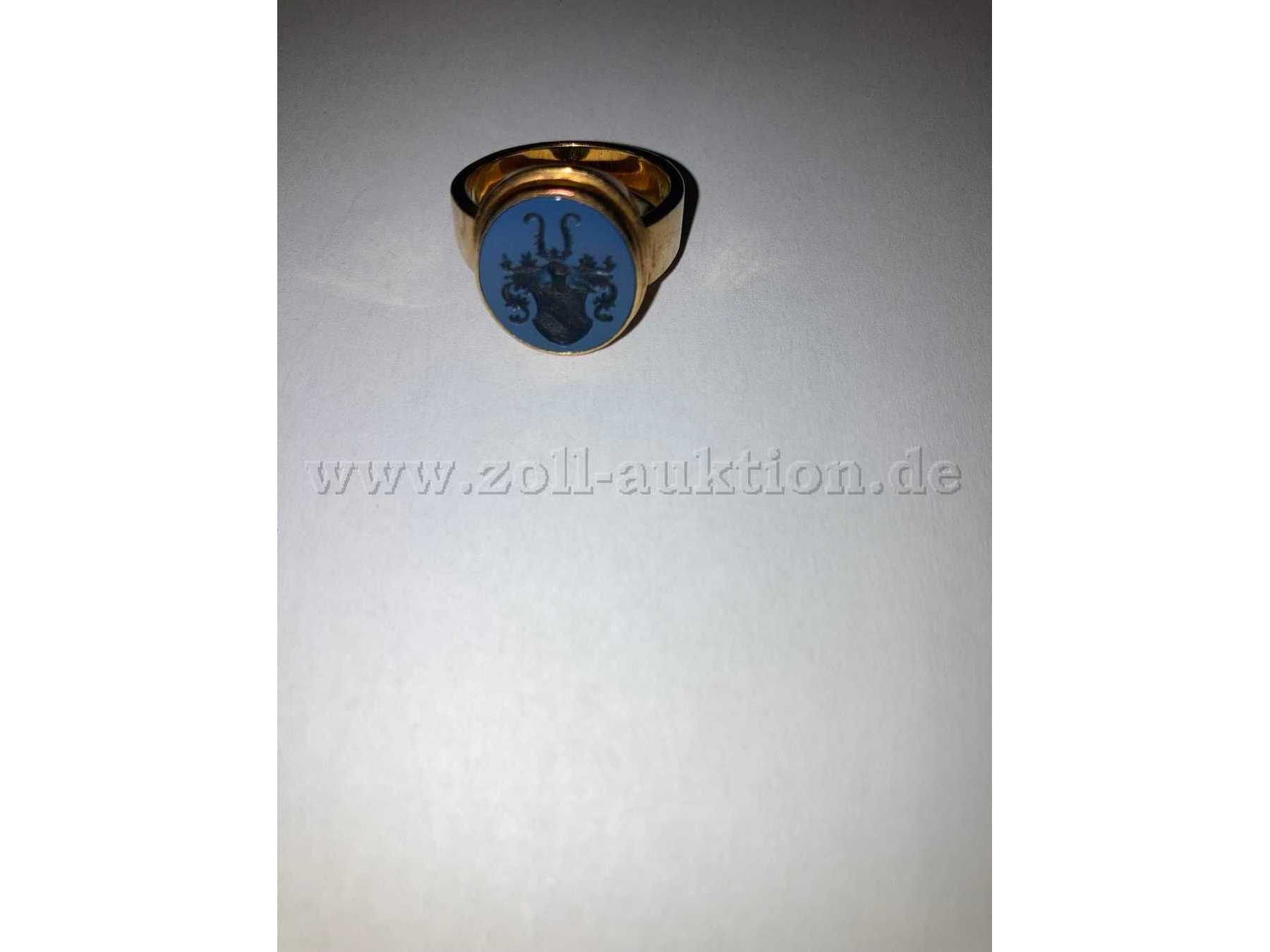 Vorderansicht blauer Achat