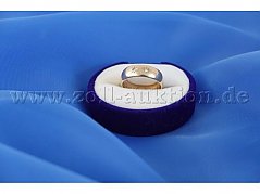 585er Gelbgold Ring mit 2 Brillianten - von oben