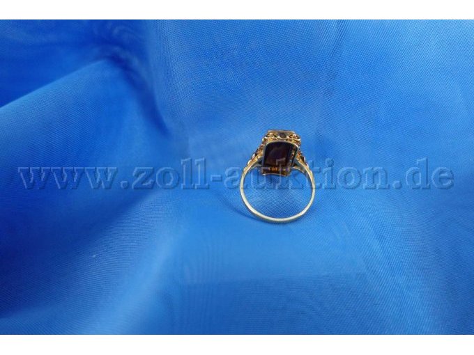 1 Ring 585er Gold mit 1 Granat – foto 7 – kavel bij Zoll-Auktion, Hamburg