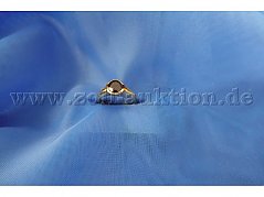Ring 585er Gold mit 1 Granat - Diagonalansicht