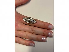 Ring 585er Gold mit weißem Stein