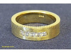 Ring, 750er, gelbgold mit 5 Diamanten im Princess-Schliff